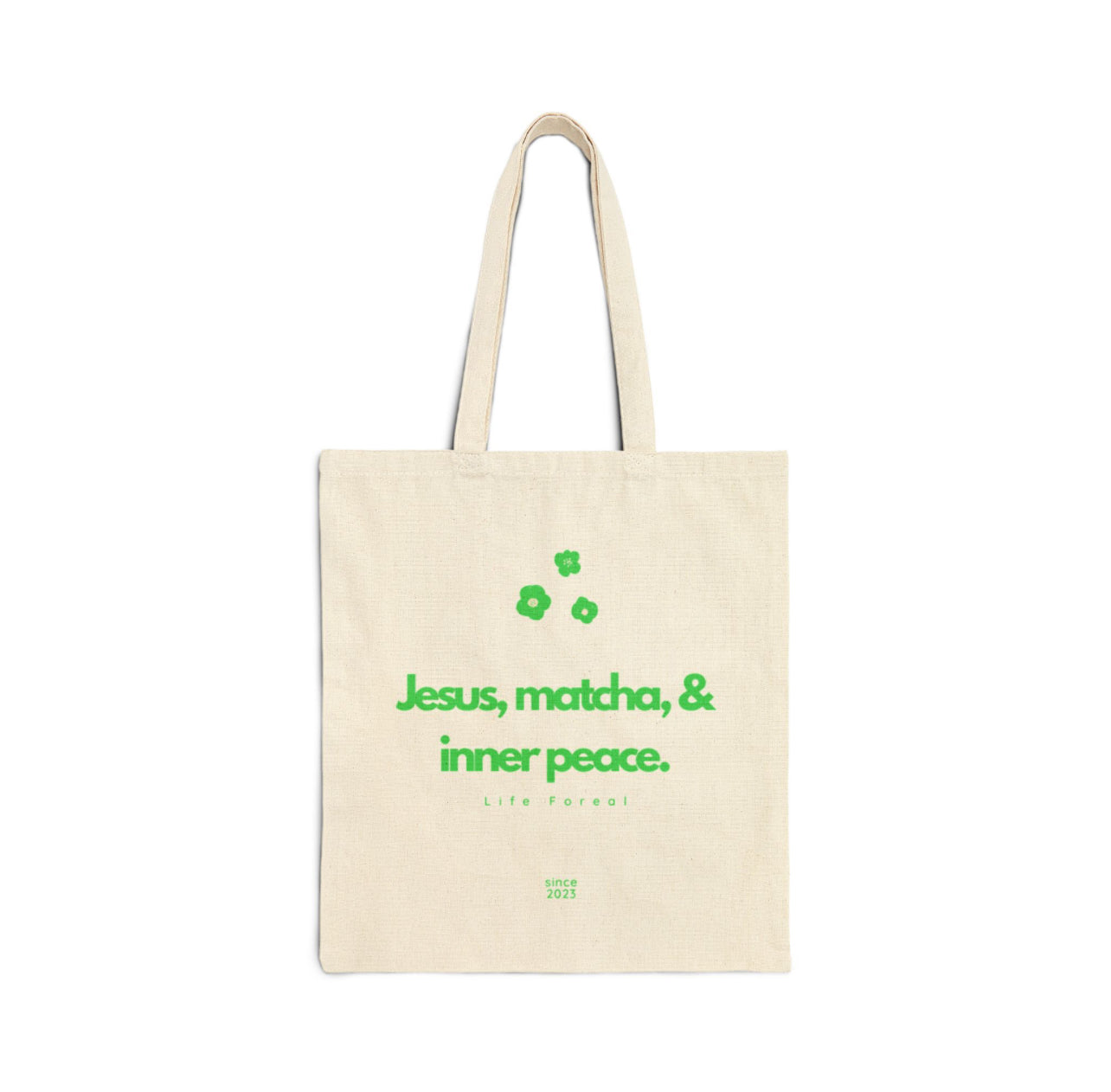 Book bag -Jesus, matcha, & inner peace