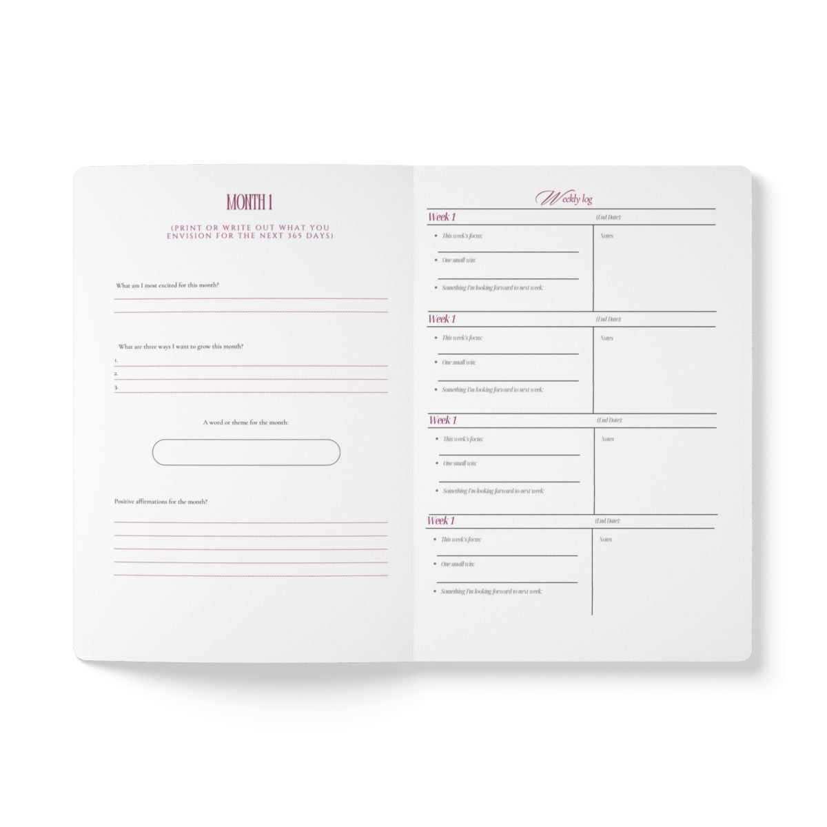 Gift of growth- Birthday Journal -Unwrap your best year