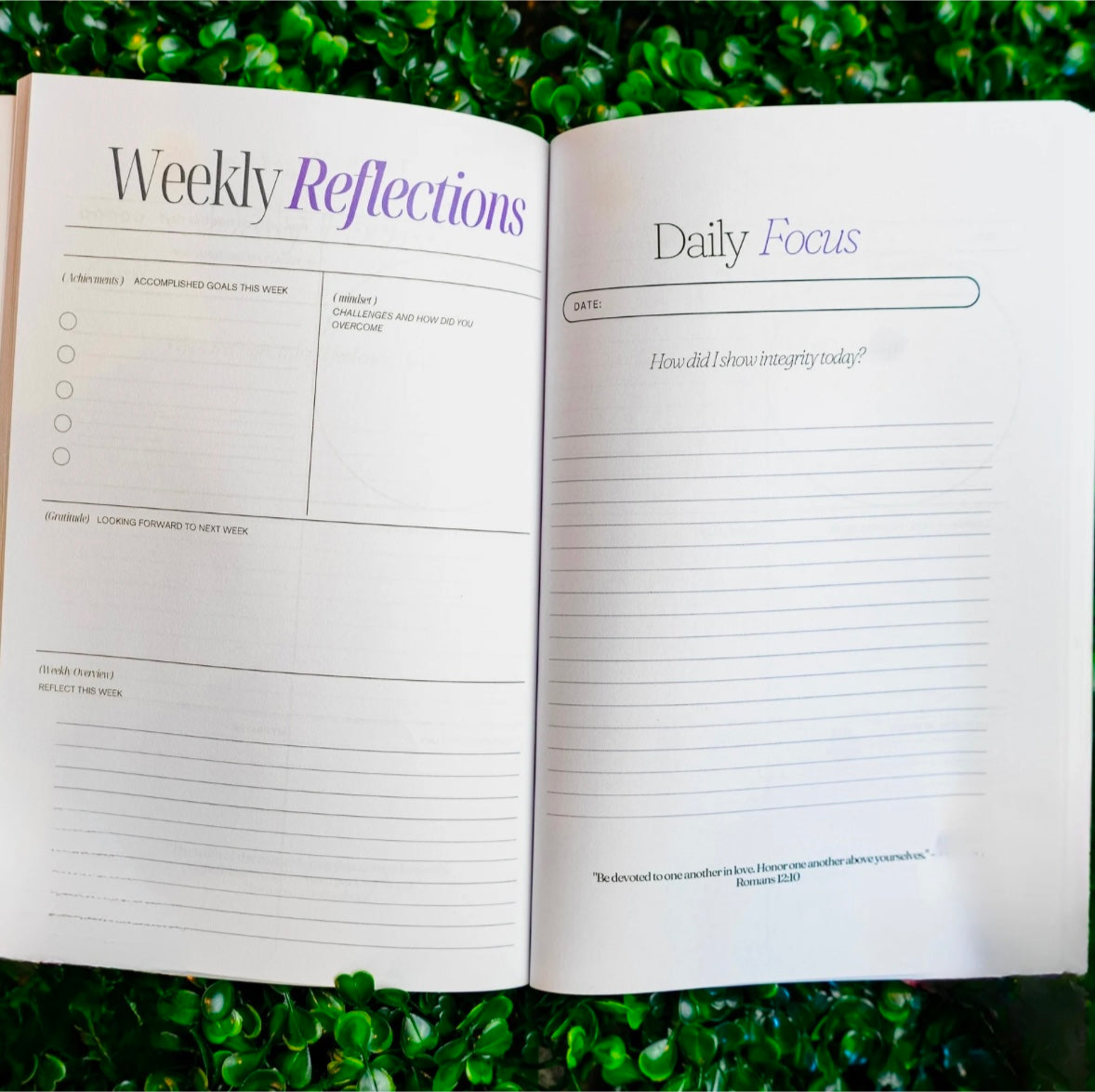 Daily focus Journal - Think on good things