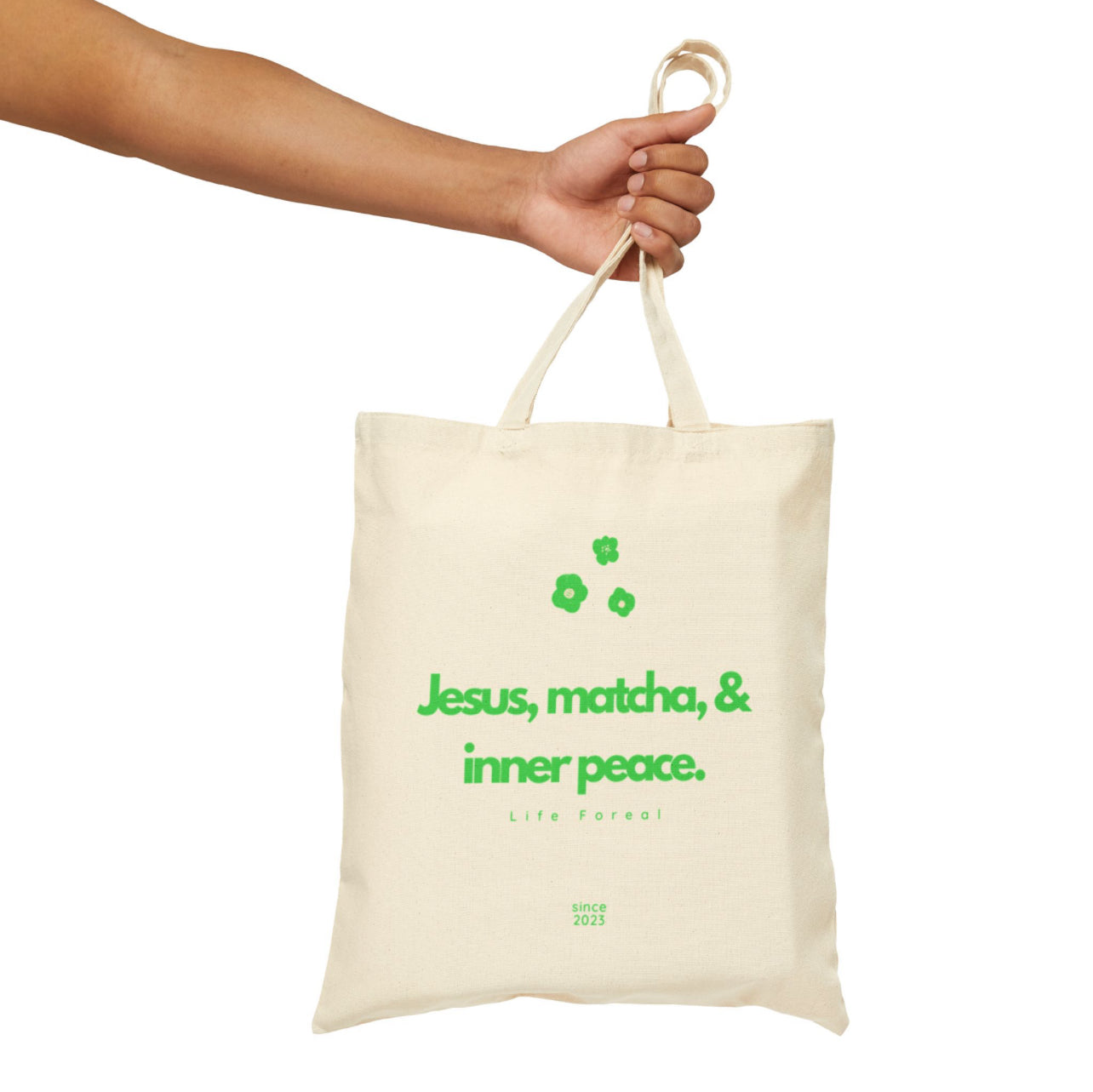 Book bag -Jesus, matcha, & inner peace